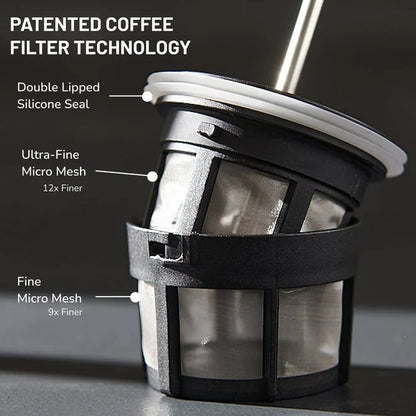 ESPRO P1 Travel Coffee Press - Meteorite Black (12oz / 354ml)