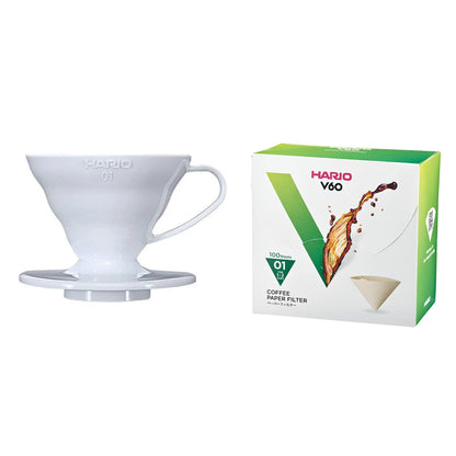 Hario V60 - 01 (white) + filter